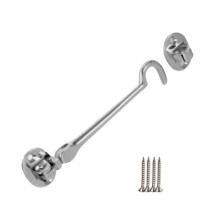 8" Plain Satin Chrome Cabin Hook by Ironmongery World