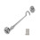 8" Plain Satin Chrome Cabin Hook by Ironmongery World 1