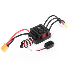 (XT60 Plug Red) WSDT-60A Waterproof Brushless ESC for 1/10 RC Cars - Ideal for Beginner Players