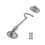 6" Plain Satin Chrome Cabin Hook by Ironmongery World 1