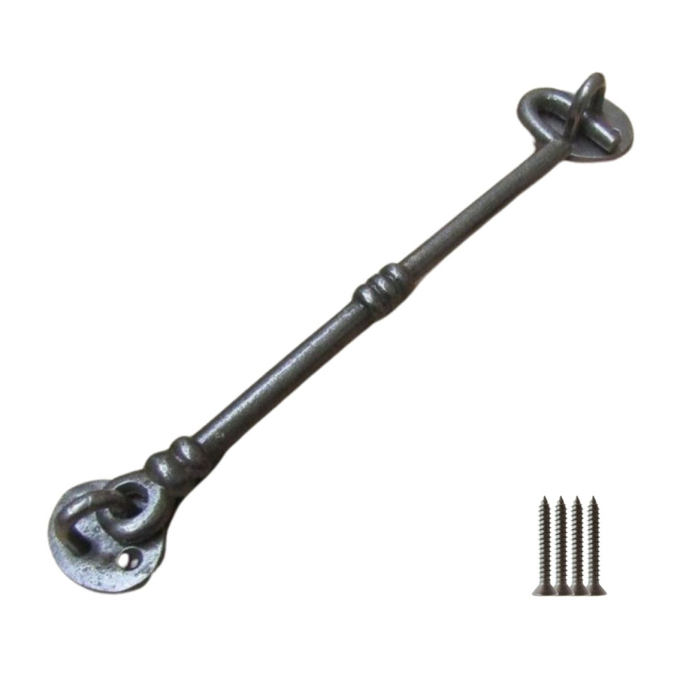 10" Knotted Cast Iron Cabin Hook By Ironmongery World 5057067923396