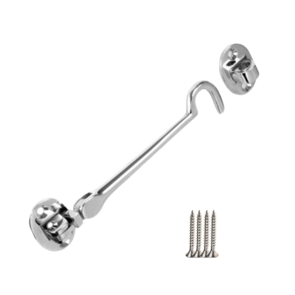 8" Plain Polished Chrome Cabin Hook By Ironmongery World 5057067597450