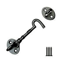 4" Knotted Cast Iron Cabin Hook Black Antique