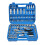 108PCS Drive Ratchet Set 1/2 1/4 Socket Mechanics Tool Kit CR-V Chrome 3