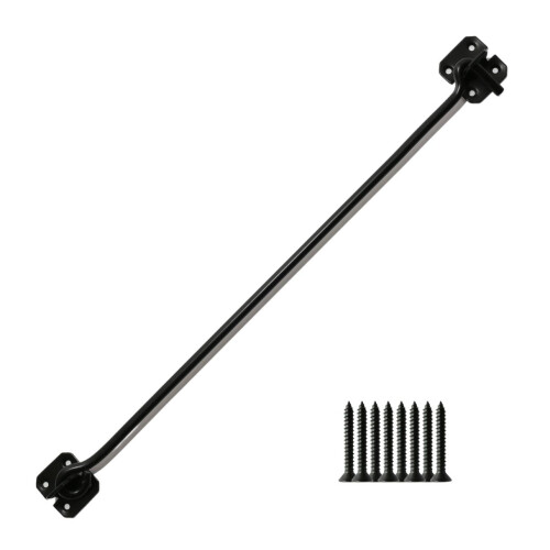 24" Steel Wire Cabin Hook Catch Black