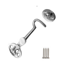 4" Plain Satin Chrome Cabin Hook by Ironmongery World