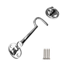 4" Plain Polished Chrome Cabin Hook by Ironmongery World