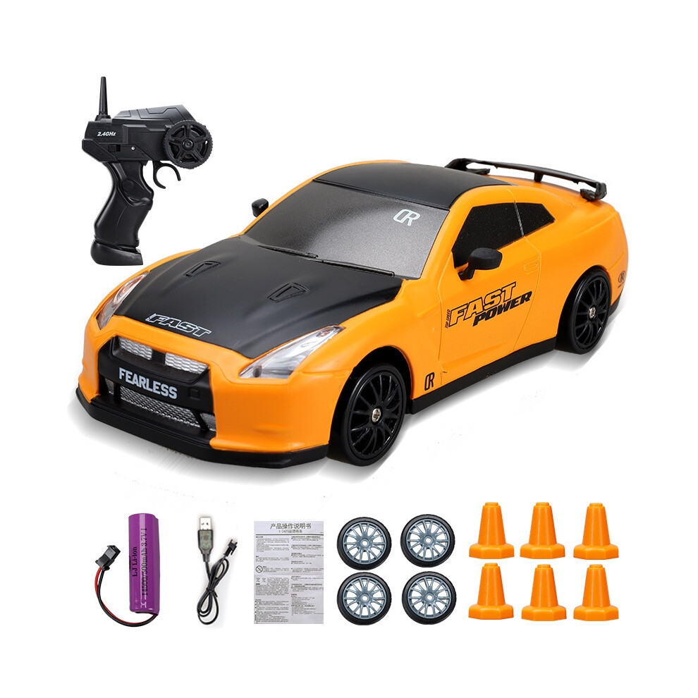 (Yellow) 2.4G 1:24 Drift Rc Car 4Wd 3.7V Drift Car Children Toy Remote Control Gtr Model Yellow 320997497714