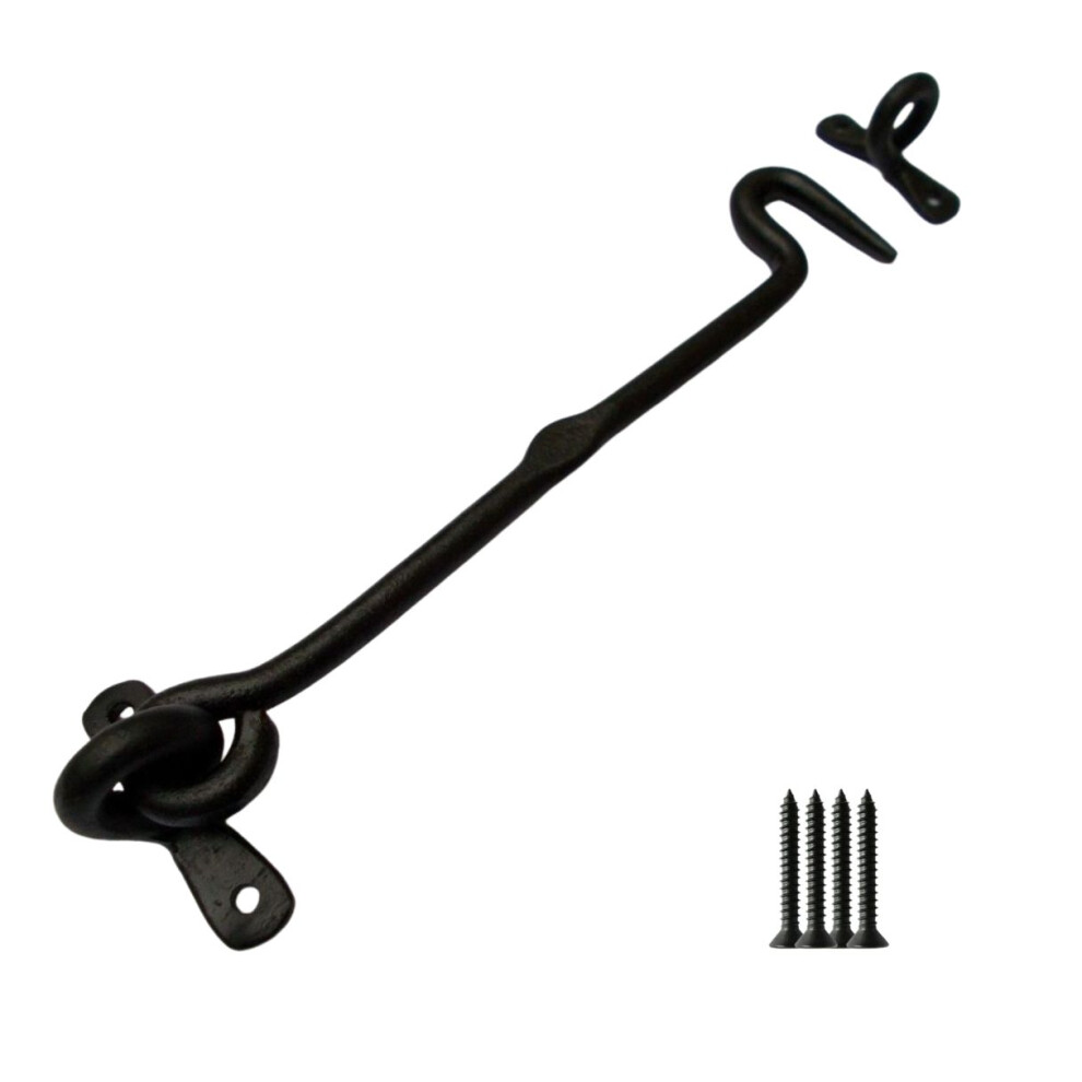 18" Hand Forged Blacksmith Cabin Hook By Ironmongery World 5057067921613