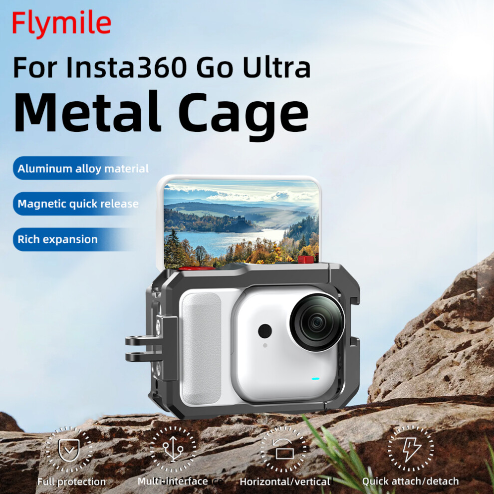 Thumb Camera Aluminum Alloy Protective Expansion Frame For Insta360 Go Ultra 320997475033