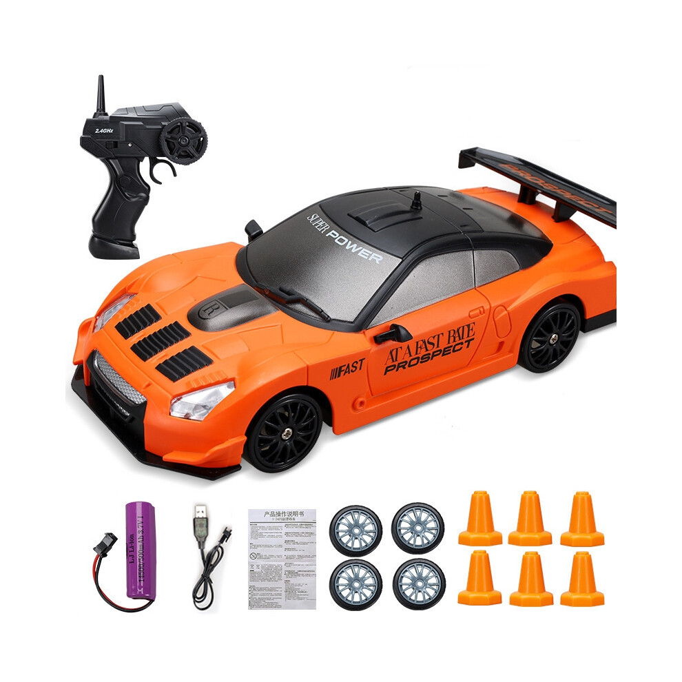 (Orange) 2.4G 1:24 Drift Rc Car 4Wd 3.7V, Gtr Model Remote Control Toy For Children Orange 113121440188