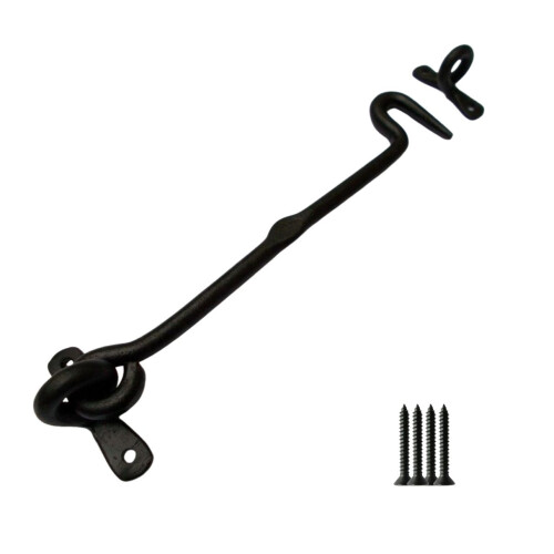12" Hand Forged Blacksmith Cabin Hook by Ironmongery World