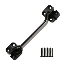 8" Steel Wire Cabin Hook Catch Black by Ironmongery World