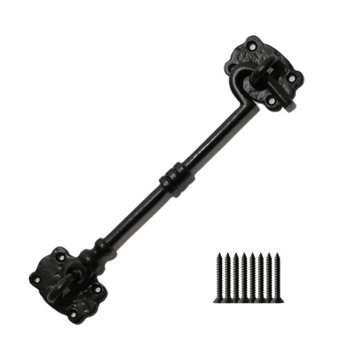 6" Decorative Cabin Hook Black Antique by Ironmongery World