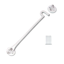 12" Plain Cast Iron Cabin Hook White