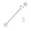 12" Plain Cast Iron Cabin Hook White 1