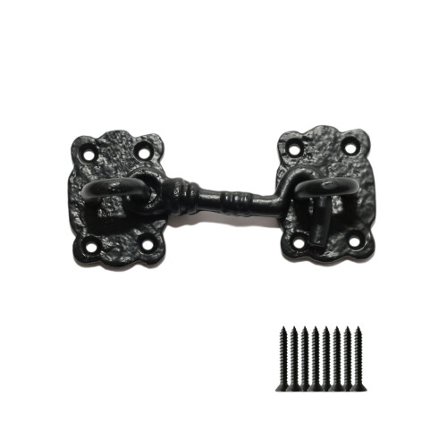 3" Decorative Cabin Hook Black Antique by Ironmongery World