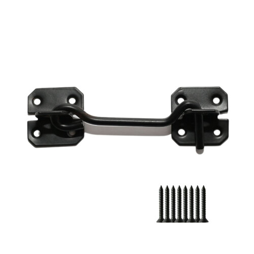 3" Steel Wire Cabin Hook Catch Black