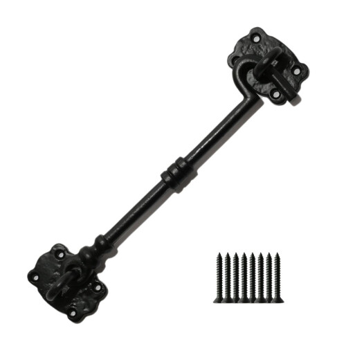 10" Decorative Cabin Hook Black Antique