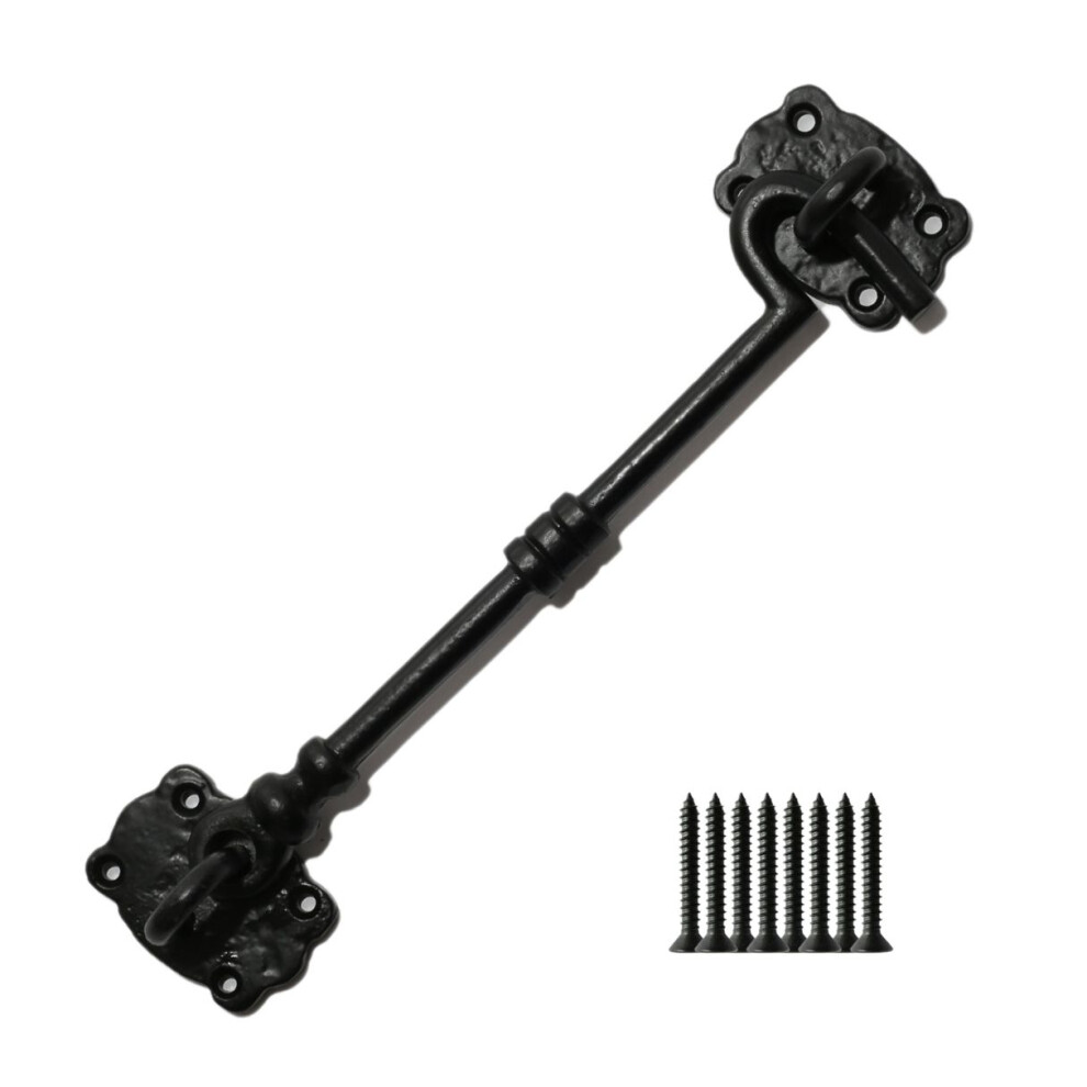 10" Decorative Cabin Hook Black Antique By Ironmongery World 5057067962791