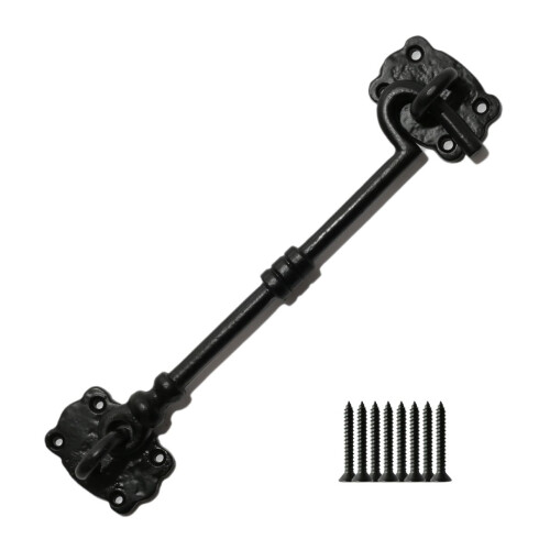 12" Decorative Cabin Hook Black Antique