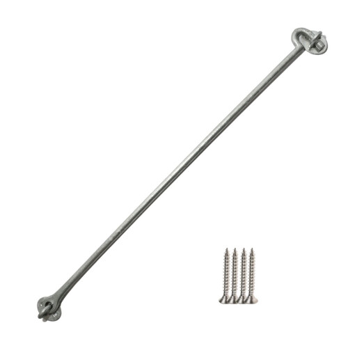 24" Plain Cast Iron Cabin Hook Galvanised by Ironmongery World