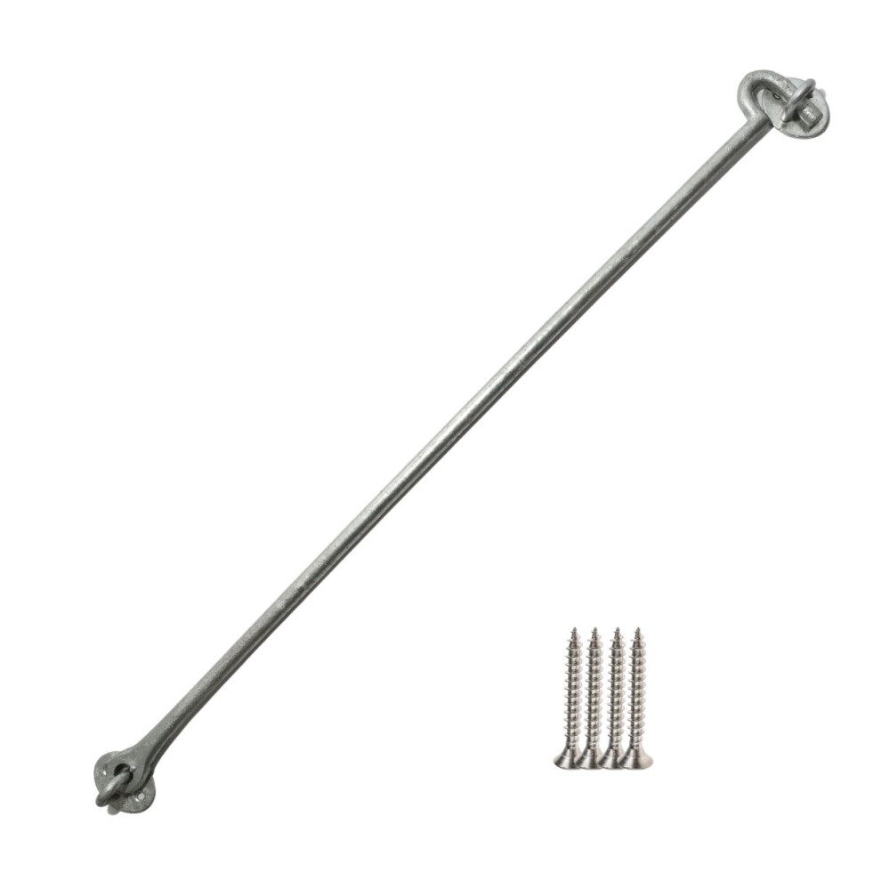 24" Plain Cast Iron Cabin Hook Galvanised By Ironmongery World 5057067905620