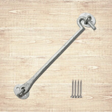 12" Plain Cast Iron Cabin Hook Galvanised by Ironmongery World