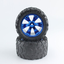 (Left Tire) 2PCS Left/Right Tires Wheels Model RC Car Accessories for WLtoys 144018 RC Car