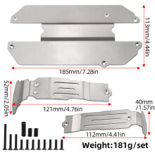 Stainless Steel Chassis Armor Kit for TRAXXAS Mini Slash 4X4 #108164-1 RC Car
