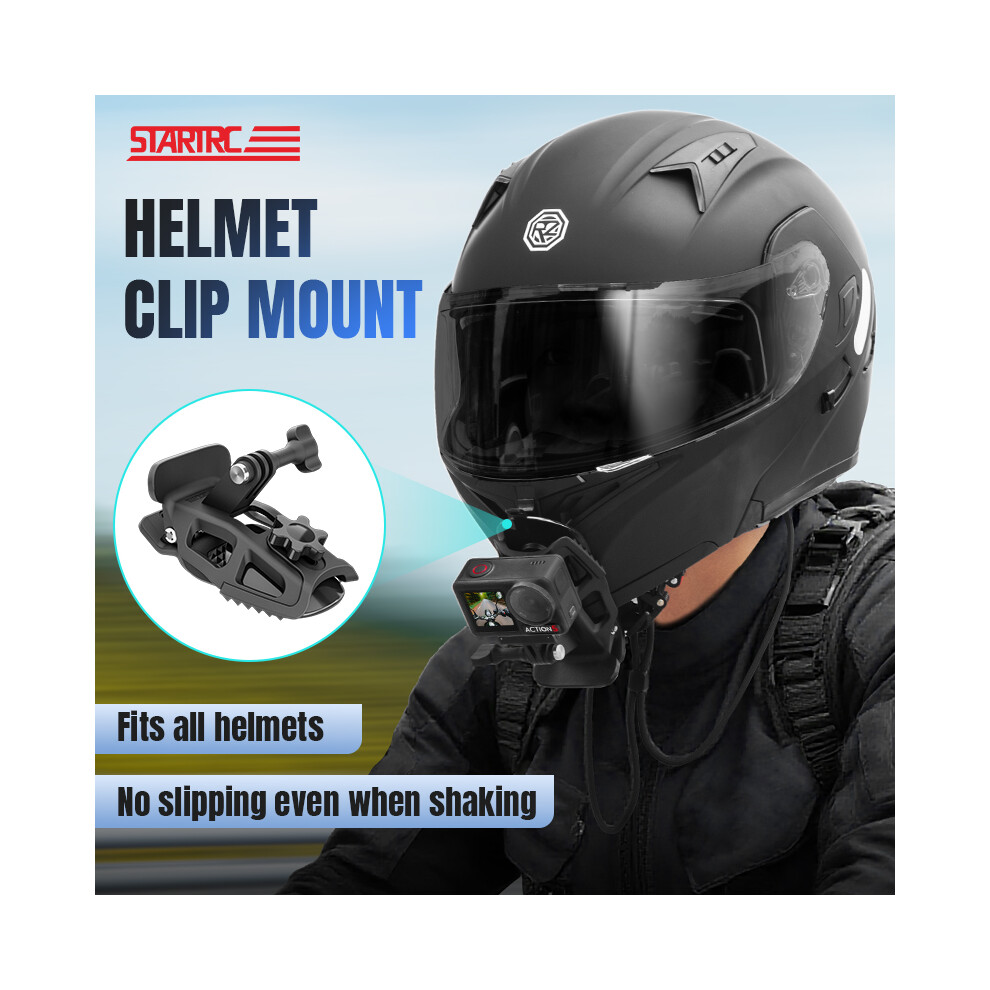 Camera Helmet Clip Extended Vlog Mount For Dji Pocket 3/Action/Insta360 Series 123643868414