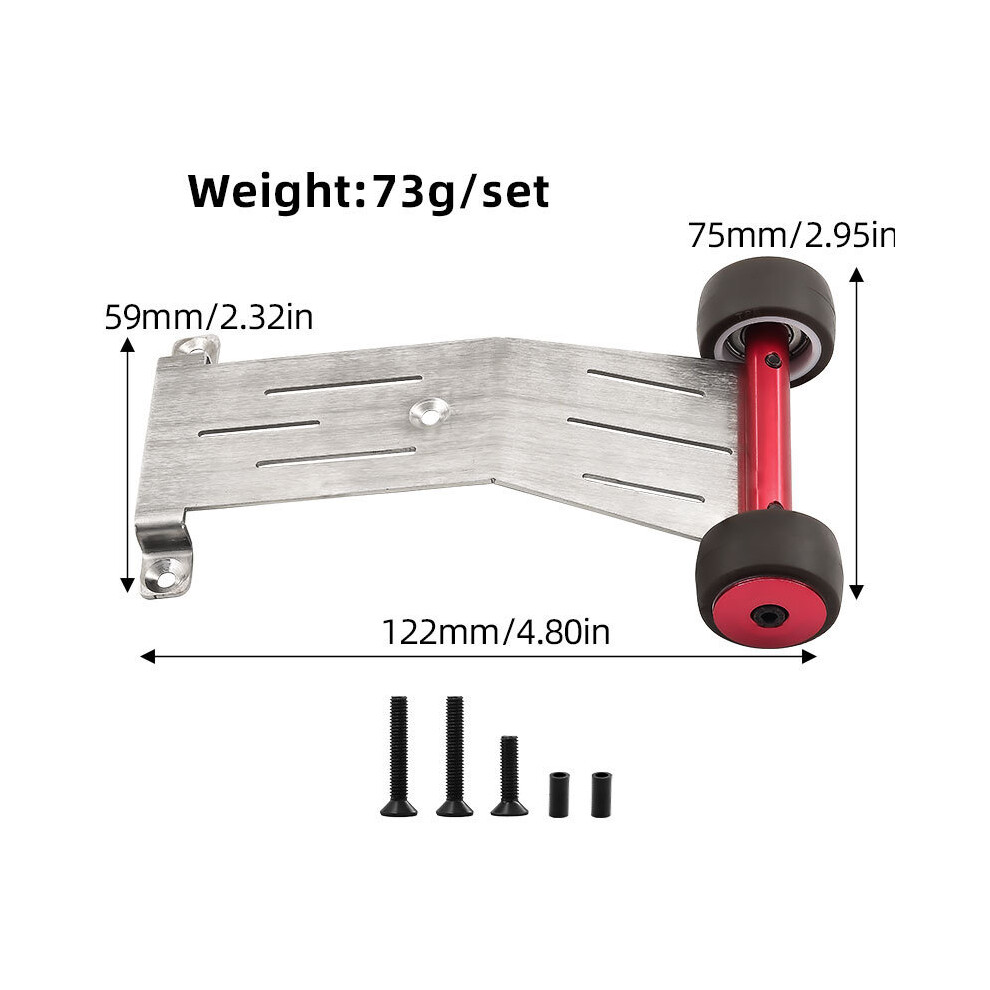 (Red) Rc Car Upgraded Parts Wheelie Bar Wheel For Traxxas Mini Slash 4X4 #108164-1 Red 320997475156