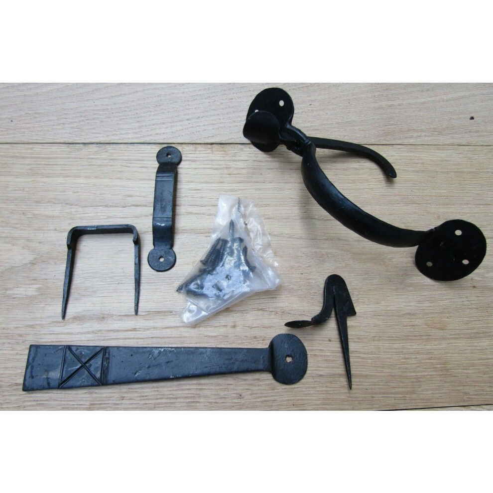 Suffolk Latch Penny End Hand Forged Black Wax By Ironmongery World 5057067106799