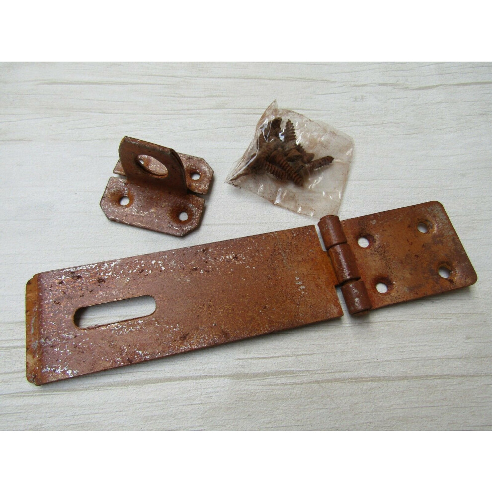 Hasp And Staple 4.5" Steel Rust By Ironmongery World 5057067960025