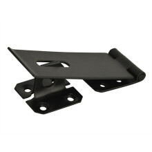 Hasp And Staple 6" Black Steel