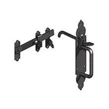 Gothic Steel Suffolk Latch Black Antique by Ironmongery World
