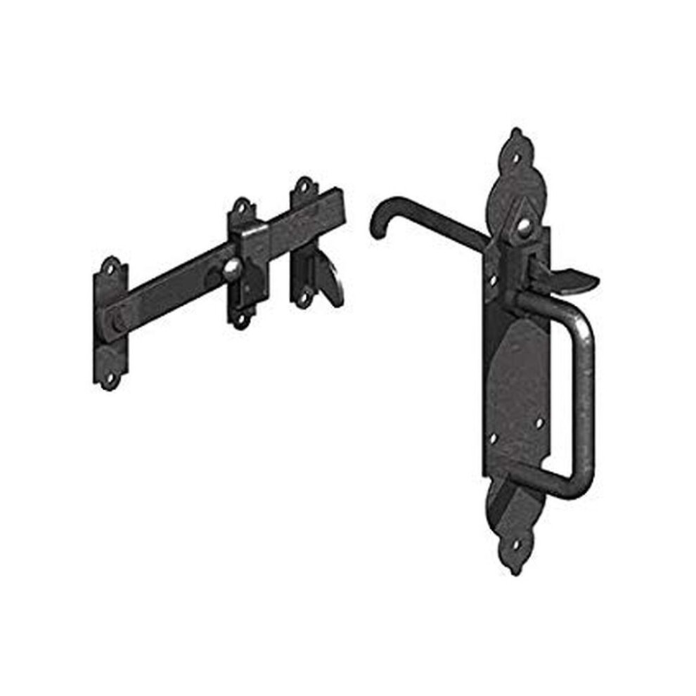Gothic Steel Suffolk Latch Black Antique By Ironmongery World 5057067960209