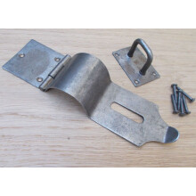 Hasp And Staple Bull Nose Antique Iron by Ironmongery World