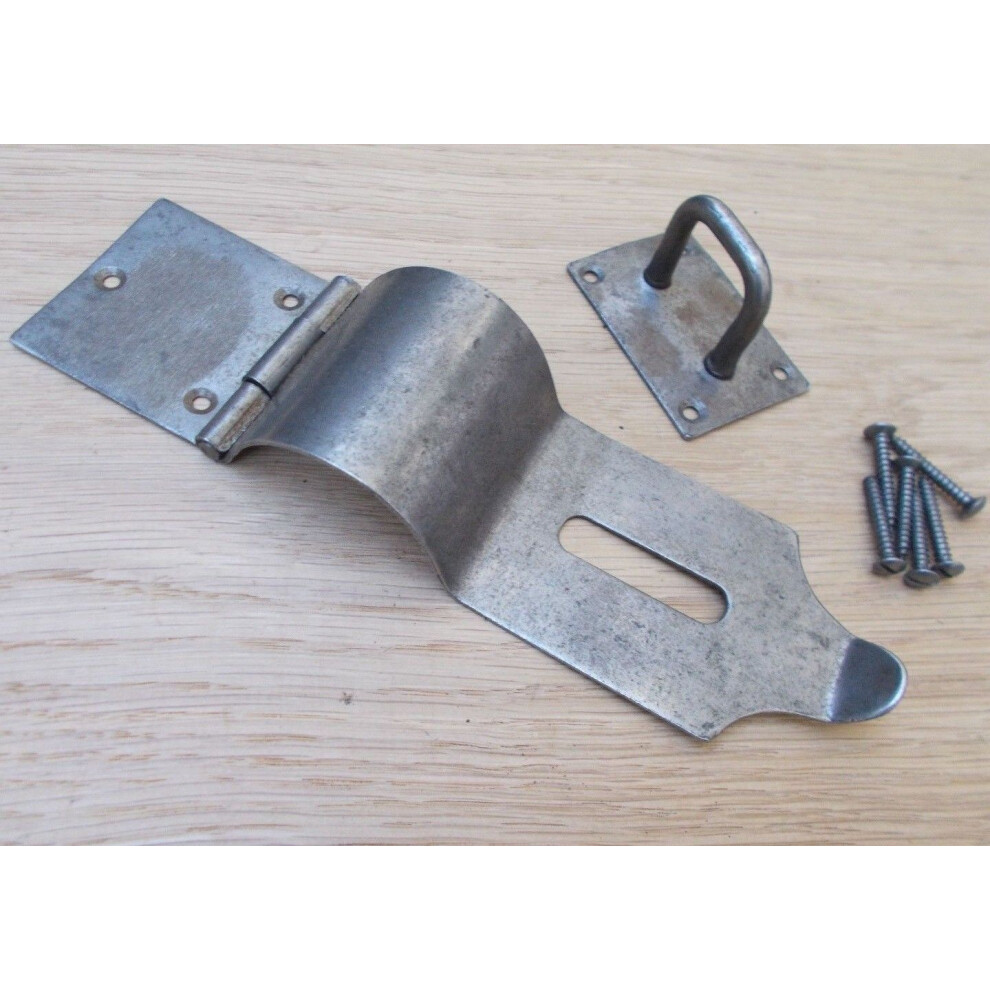Hasp And Staple Bull Nose Antique Iron By Ironmongery World 5057067960117