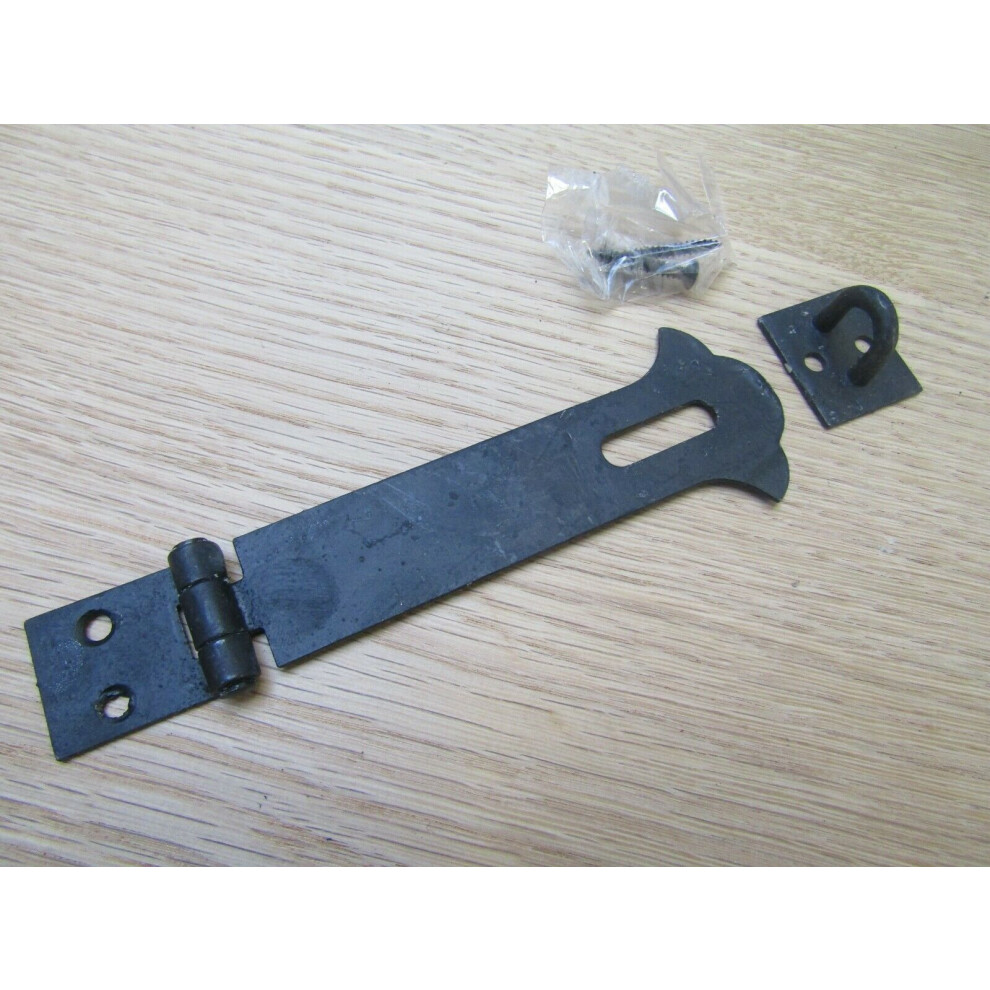 Butterfly Hasp & Staple Black Antique By Ironmongery World 5057067893415
