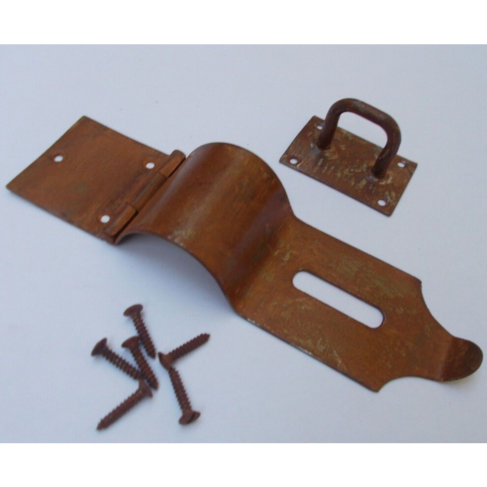 Hasp And Staple Bull Nose Rust By Ironmongery World 5057067960148