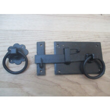 Hand-forged cottage door latch Black Left Handed by Ironmongery World