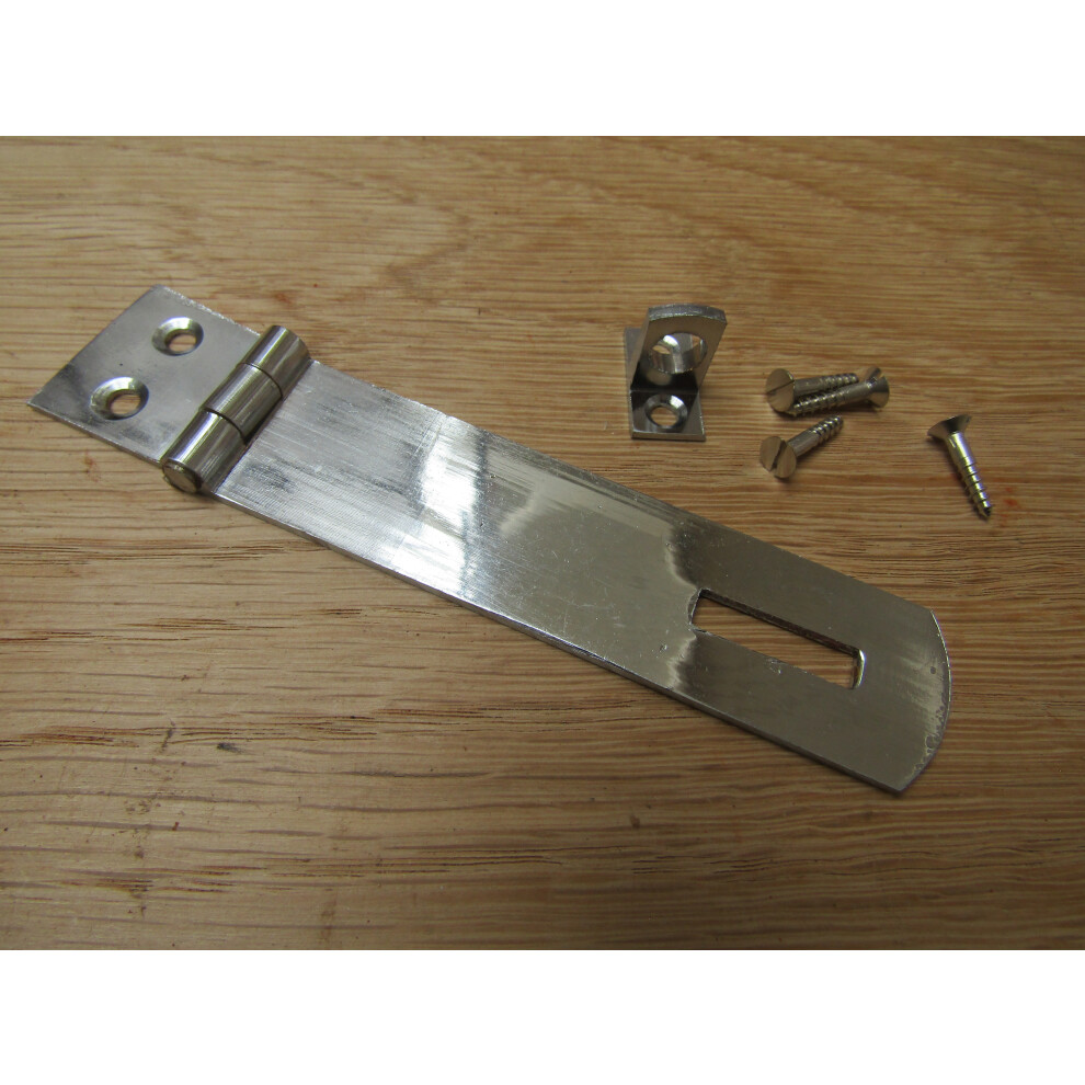 4" Chrome Hasp By Ironmongery World 5057067960193