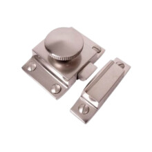 Round Knob Cupboard catch Satin Nickel