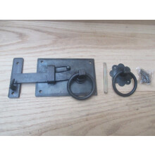 Hand-forged cottage door latch Antique Iron Left Handed by Ironmongery World