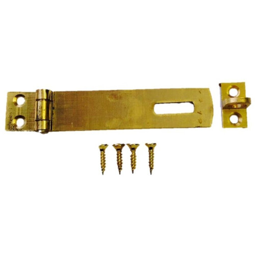 Hasp And Staple 75mm Extra Large Brass