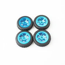 (Blue) 4PCS RC Car Parts Metal Tyre Upgrade Accessories for Wltoys K989 284010