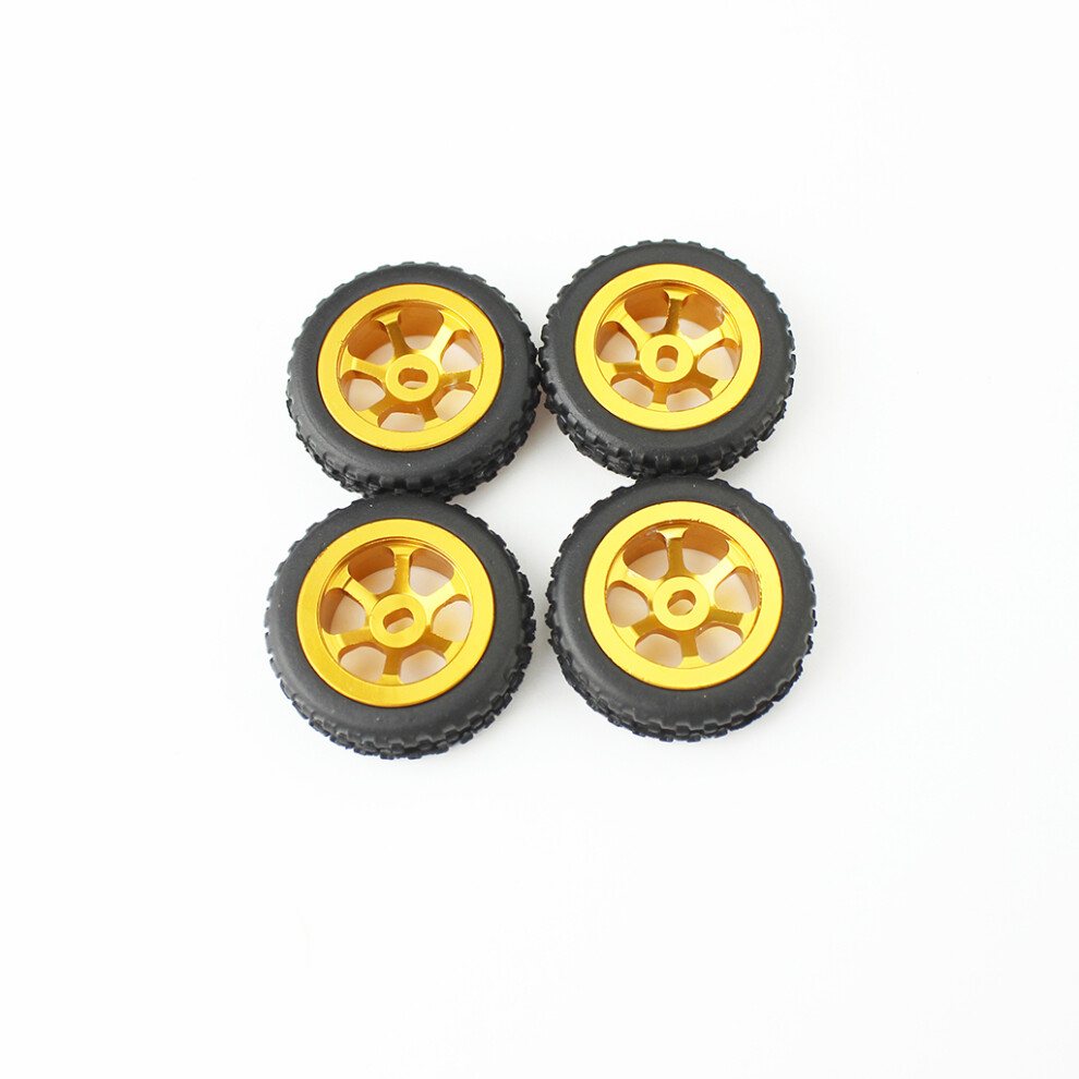 (Gold) For Wltoys K989 284010 Rc Car Upgrade Parts Metal Tyre Replacement Parts Gold 320997494249