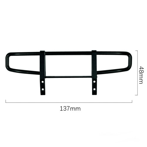 (Black) Front Bumper Metal Modified Compatible For Unimog P06 Model Remote Control Car
