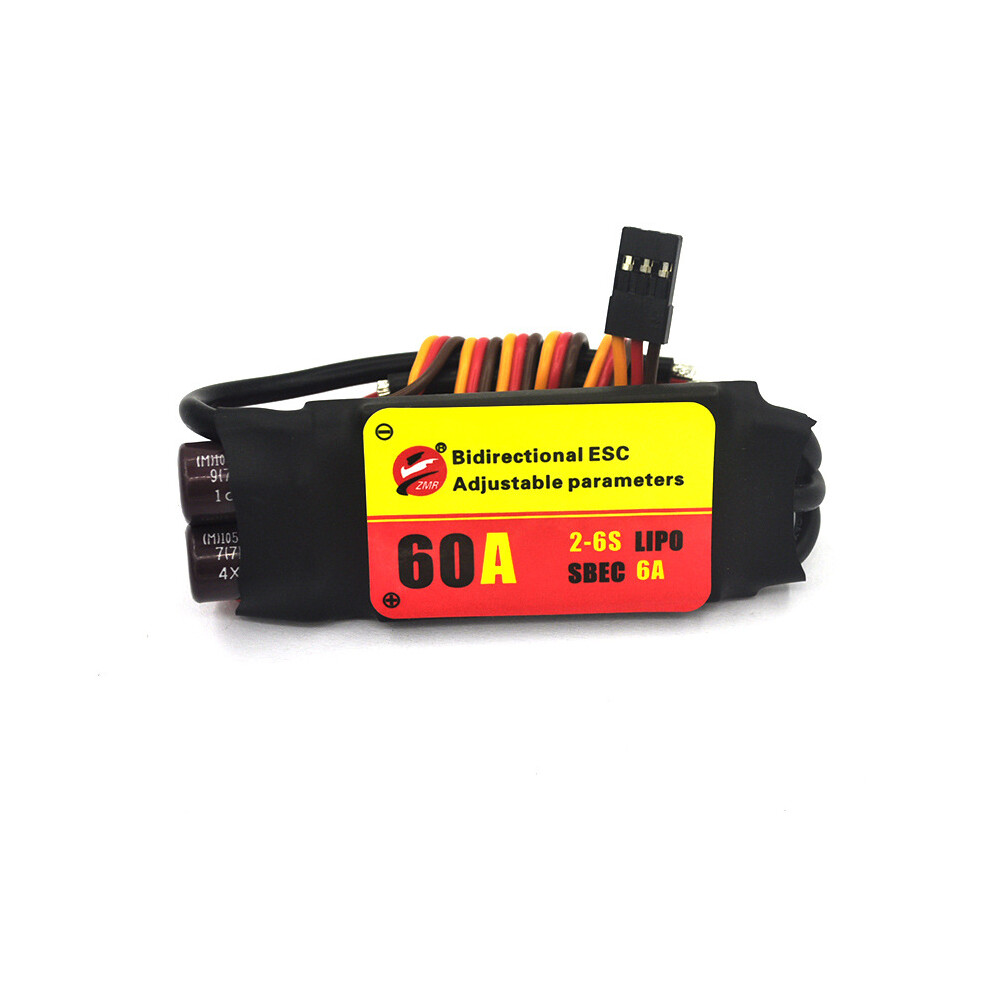 (60A) Bidirectional Adjustable Brushless Esc For Aircraft Ship Underwater Propeller 123643883141
